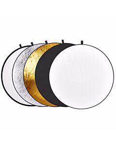 5i1 Reflektor - 80cm - sølv/hvid/sort/guld/transparent