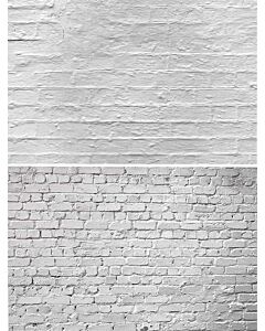 Brick White -dobbeltsidet 87x57cm