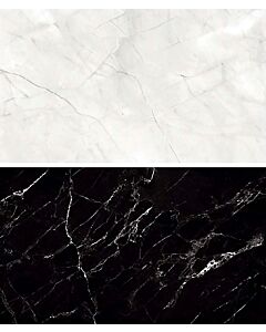 Marble B/W -dobbeltsidet 87x57cm